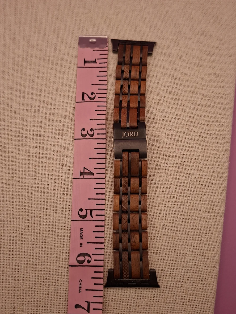 Jord Men's Wooden Link Apple Watch Band  in Brown